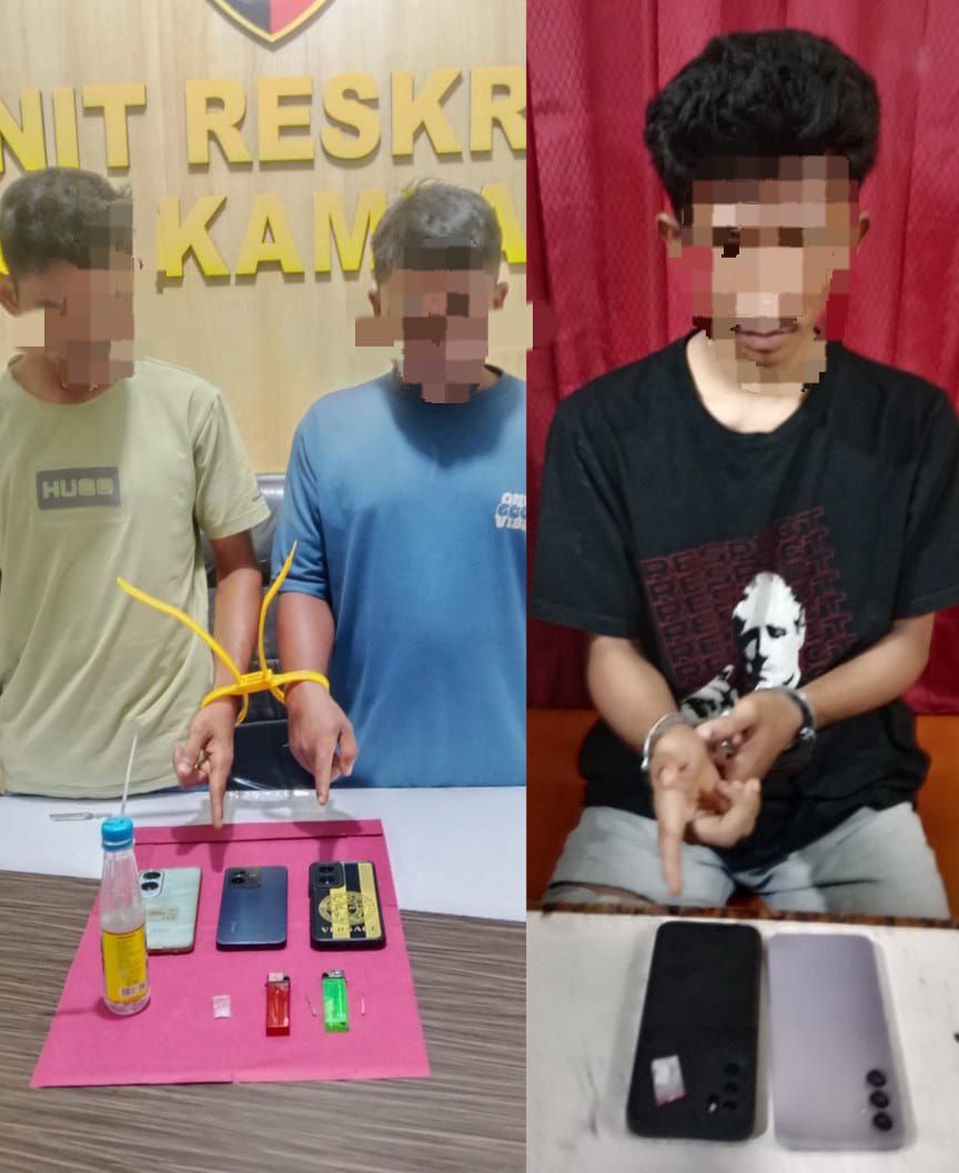 Polres Kampar Tangkap Tiga Pengedar Narkoba